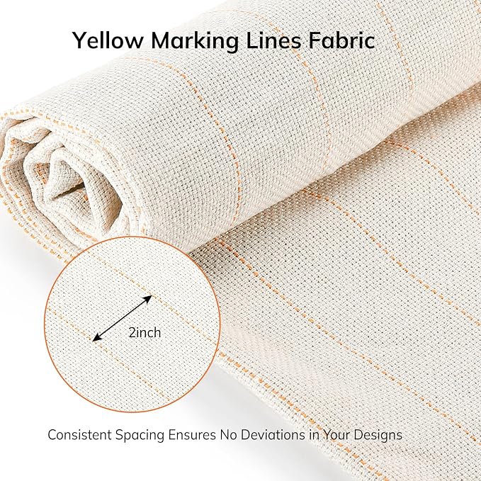 Pllieay 40" x 40" Large Overlocking Primary Tufting Cloth, Monks Cloth - Image 4
