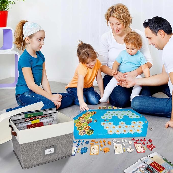 Board Game Organizer with 12pcs Zipper Bags and Writable Stickers, Storage with - Image 2