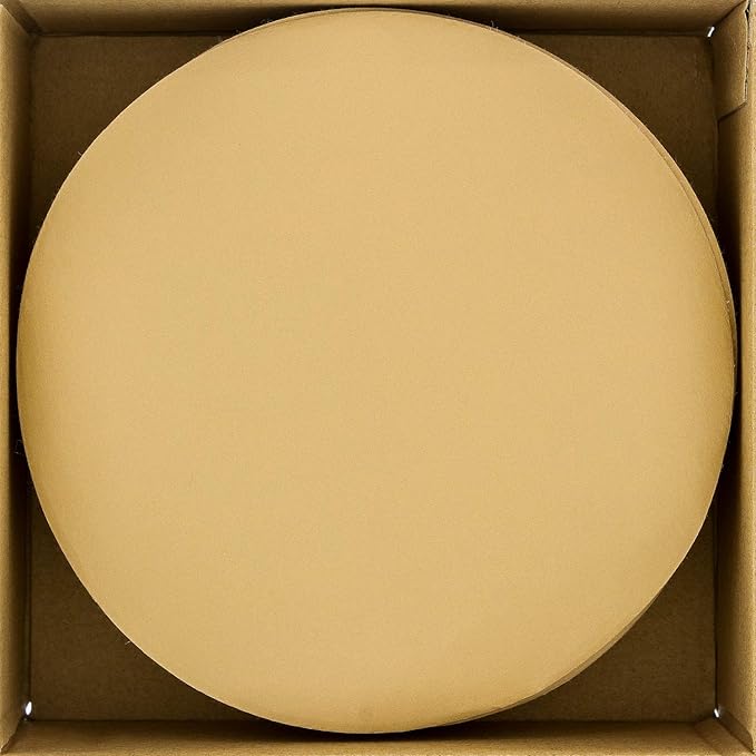 Dura-Gold Premium 600 Grit 6" Gold Sandpaper Discs, No Hole Pattern Dustless, Box of 50, Hook & Loop Backing for DA Sander, Finishing Coarse Sanding Abrasive Automotive Paint, Woodworking Wood, Metal