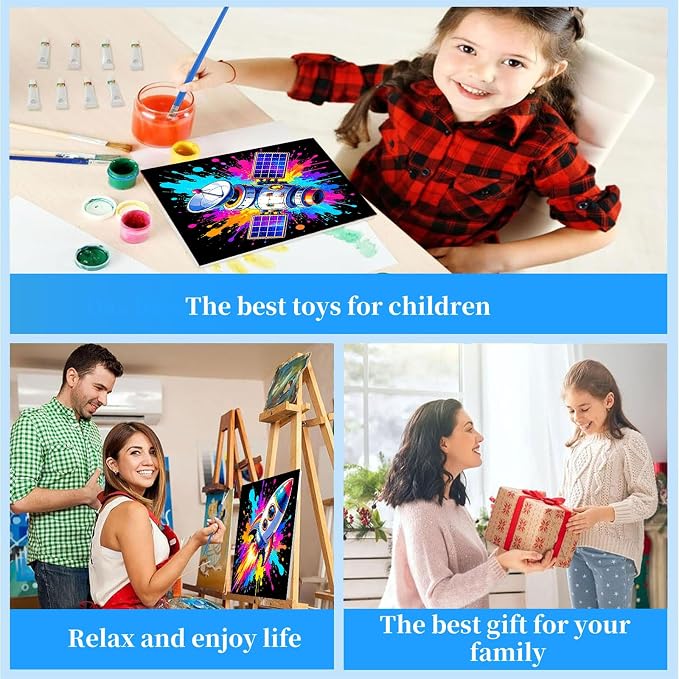 4 Pack Paint by Numbers Kit for Kids - Image 7