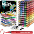 WUO 60 Colors Acrylic Paint Markers, Acrylic Paint Pens and Acrylic Markers by WUO