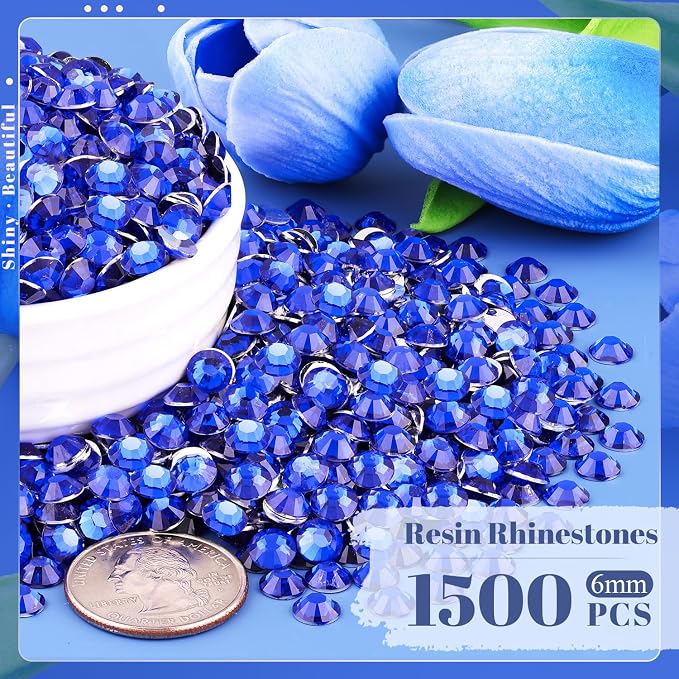 1500PCS 6mm Resin Rhinestones Bulk - Image 2