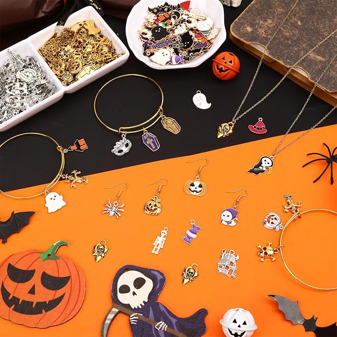 SANNIX 350Pcs Halloween Charms, - Image 3
