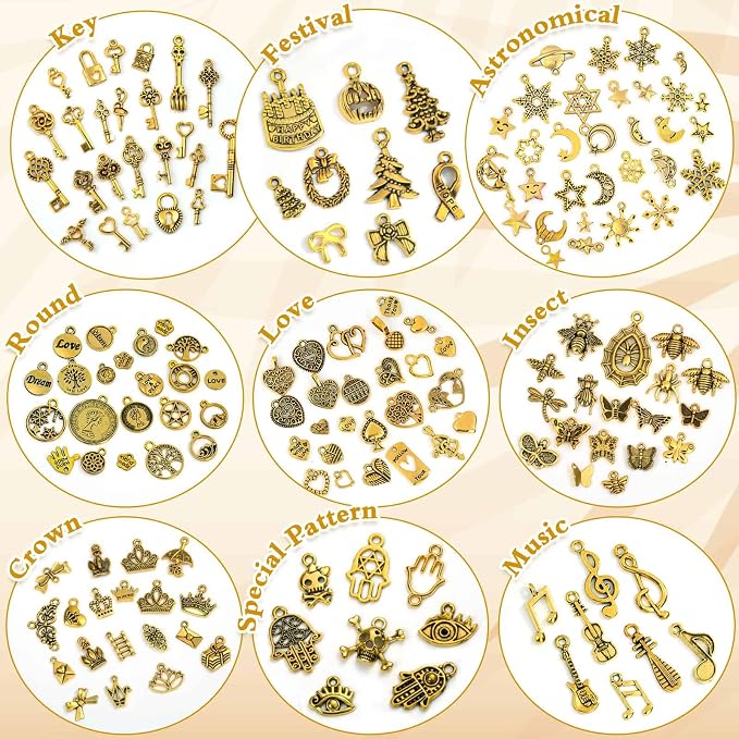 400 Pcs Wholesale Bulk Lots Jewelry Making Charms - Image 6