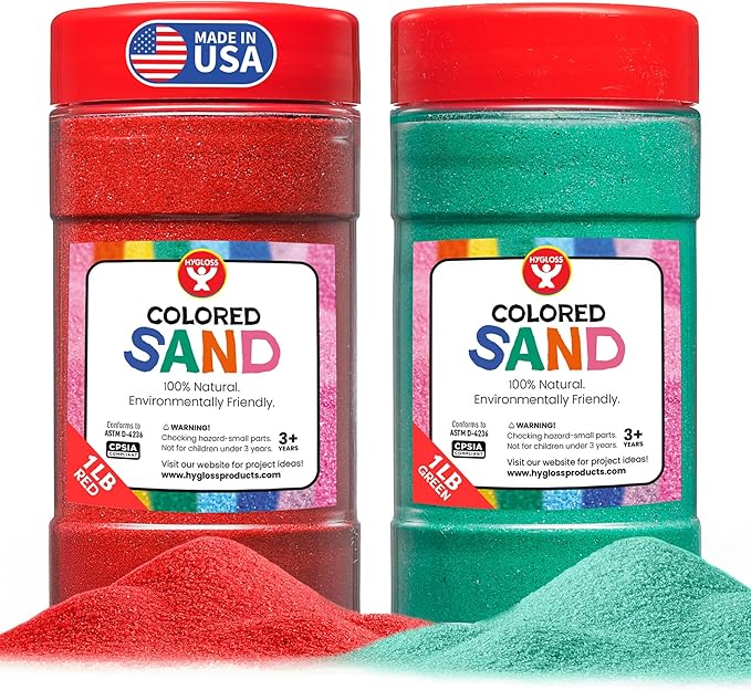 Hygloss Colored Sand for Crafts - 1 lb Bottle by HyglossProductsInc
