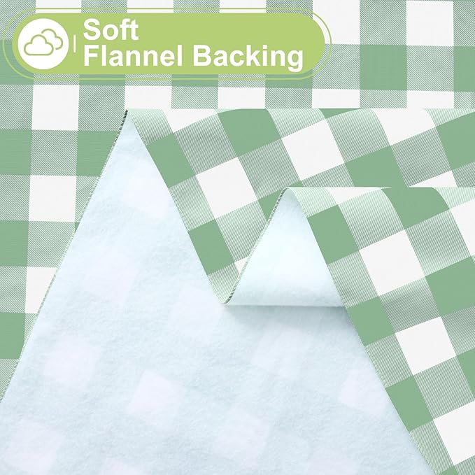 Smiry Rectangle Table Cloth, Waterproof Vinyl Tablecloths - Image 4