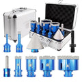 Diamond Core Drill Bit Set for Porcelain Tile Ceramic Marble Granite Drilling,BRSCHNITT 9pcs Vacuum Brazed Diamond Hole Saw with 5/8-11 Thread （1/4" 3/8" 4/5" 1-3/8" 2" 2-1/2"）