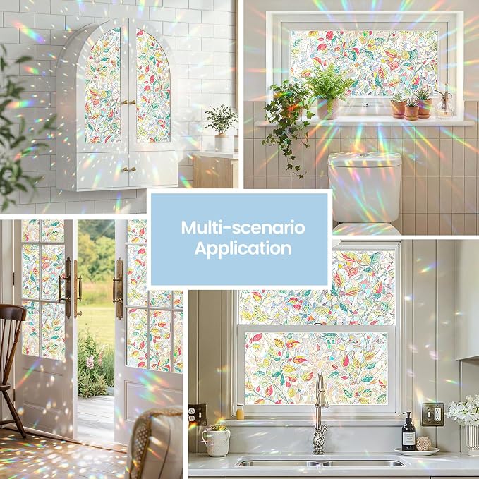 ADD.HERES Window Privacy Film, Stained Glass Decorative Static Cling, Removable - Image 2