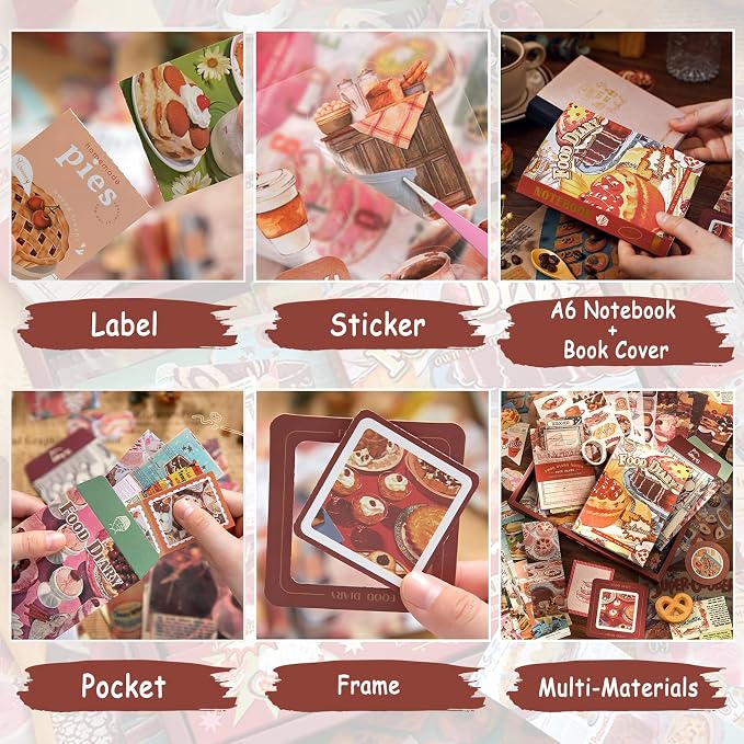 Draupnir Vintage Aesthetic Scrapbook Kit, Bullet Junk Journal Kit - Image 4