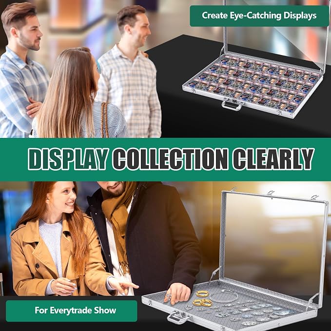 Trade Show Display Case Table Top Portable Aluminum Sports Card Display Case - Image 5