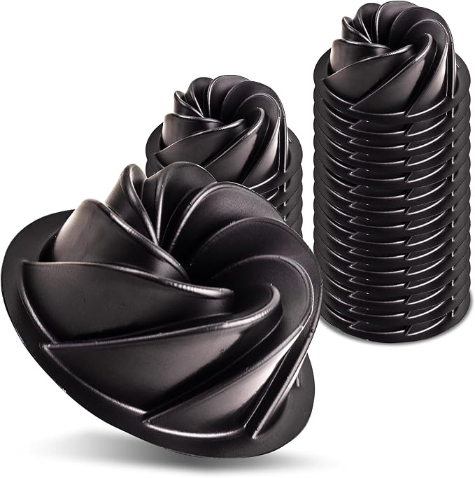 O'Creme Bakeable Plastic Mini Swirl Cake Pan, Baking Pan by OCreme