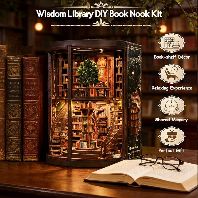 DIY Book Nook Kit with LED Lights | 3D Puzzles - Image 2