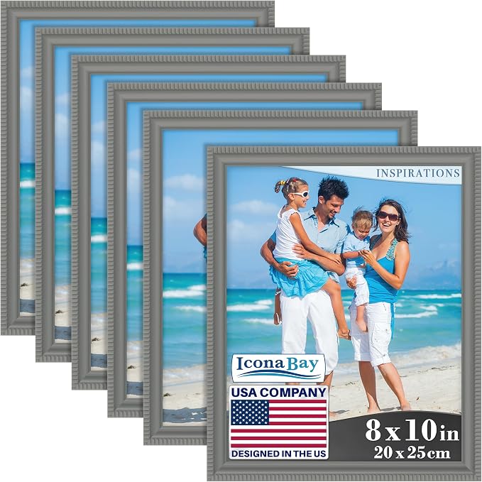 Icona Bay 8x10 Picture Frames, 6 Pack, Contemporary, Inspirations | These Icona by IconaBay