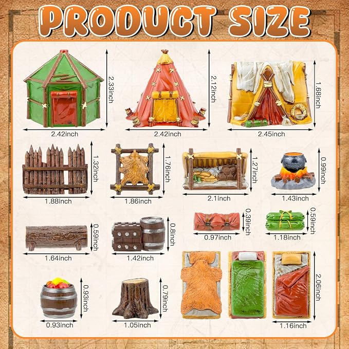 Warmtree 17 Pcs Camp Terrain Building Set, Terrain Scenery - Image 2
