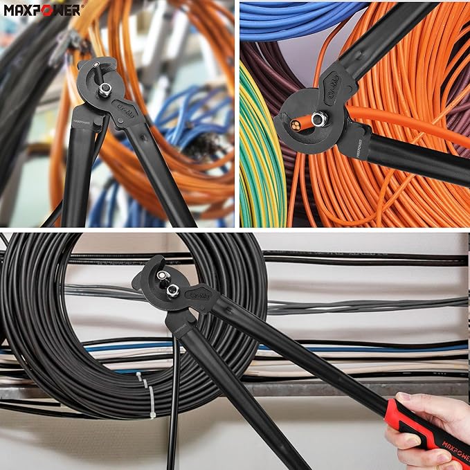 MAXPOWER Cable Cutters, 17-Inch Heavy Duty Cable Cutter for Cutting Aluminum, Copper, and Communications Cable Up to 150mm²