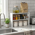 Furinno Helena Kitchen Counter Stackable Organizer Shelf, Marble White by Furinno-FitsYourSpaceFitsYourBudget