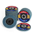 WORKPRO 20-Pack Flap Discs, 4-1/2-inch, Arbor Size 7/8-inch, T29 Zirconia Abrasive Grinding Wheel and Flap Sanding Disc, Includes 40/60/80/120 Grits