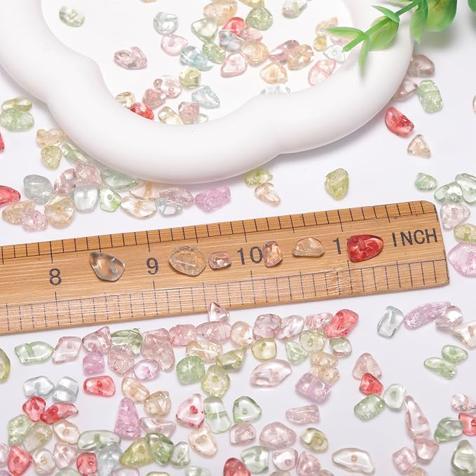 200 Pcs Crystal Chip Glass Beads - Image 3