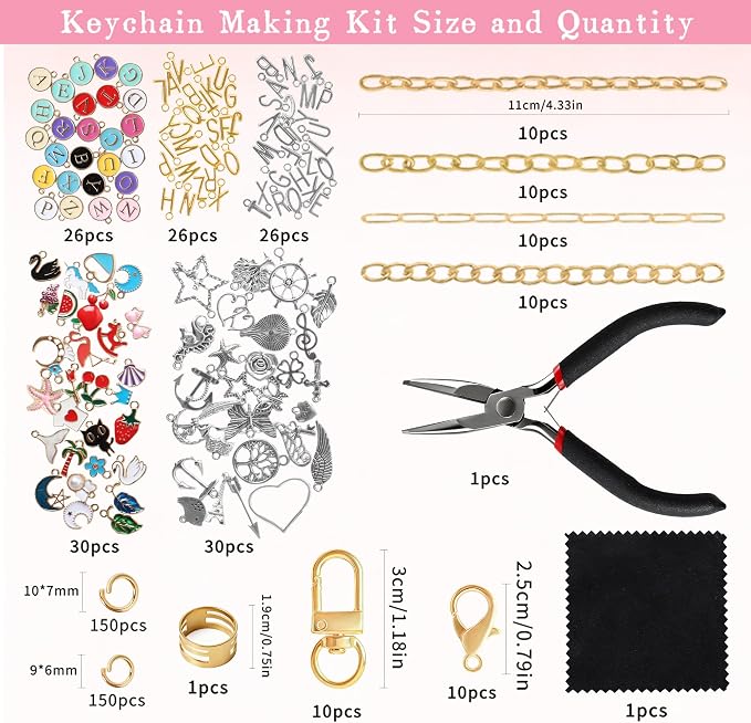 SUTROMA 501pcs Lip Gloss Keychain Making Kit - Image 2