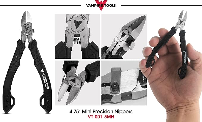VAMPLIERS 4.75" Precision Flush Cutters. Made in Japan. Professional Grade Side - Image 4