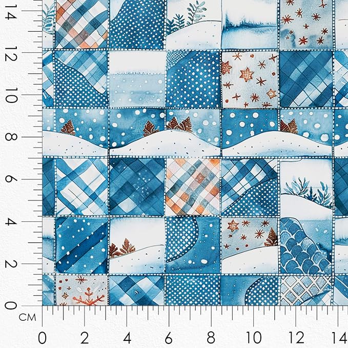 Winter Patchwork Landscape Cotton Fabric Panel – 6 Designs + Bonus Patchwork - Image 8