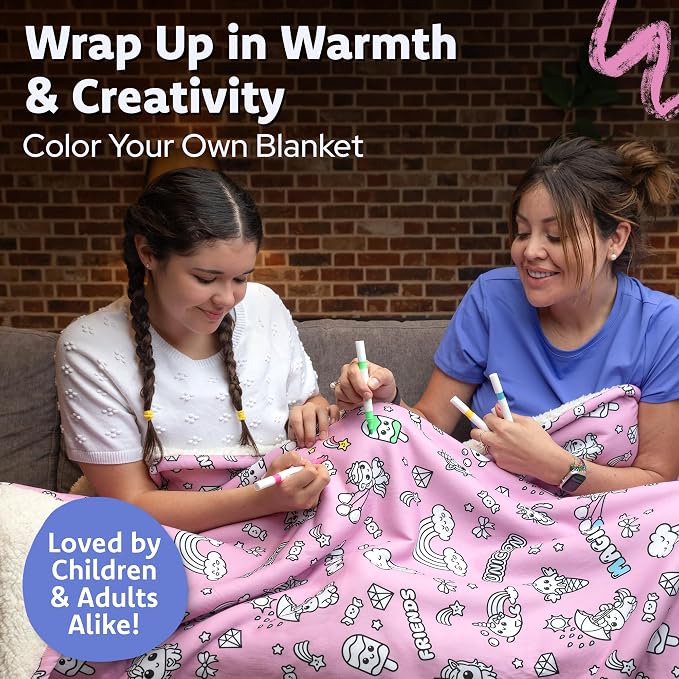 Craftikit Unicorn Coloring Blanket - Image 2