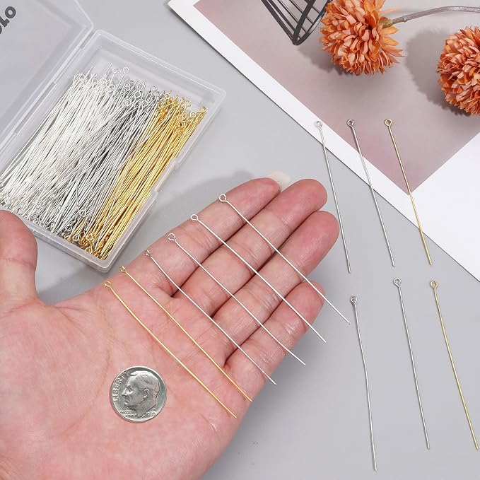 210 Pcs 70mm/2.76 Inch 21 Gauge Eye Pins - Image 3