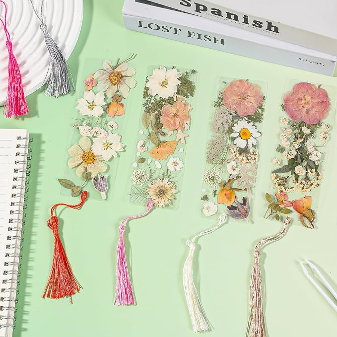 20 Sets Dried Flower Bookmark Making Kit Transparent Bookmark DIY Projects - Image 6
