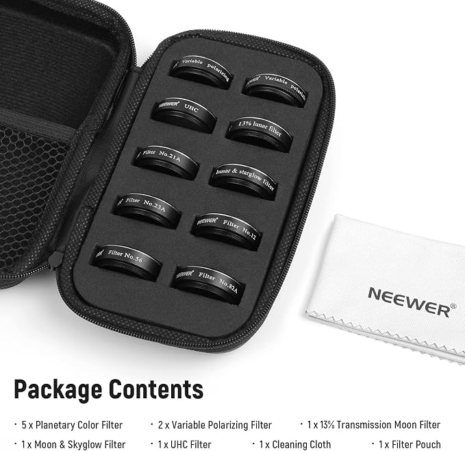 NEEWER 1.25' Telescope Eyepiece Filter Set, Including Planetary, Lunar & - Image 8