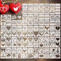 Fainne 100 Pcs 2 Inch Heart Stencils Small Stencils by Fainne