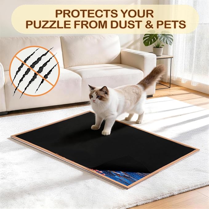 Puzzle Board for 1500 Pieces, Foldable Jigsaw Puzzle Board 35.4" x 26.18" - Image 6