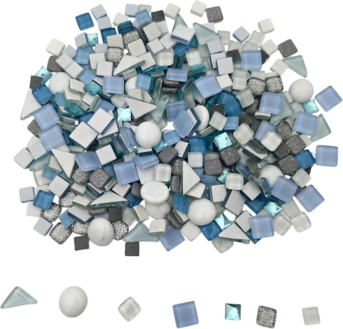 1.1LB Mixed Color Irregular Crystal Mosaic Tiles, Tiny Mini Mosaic Tile DIY - Image 8