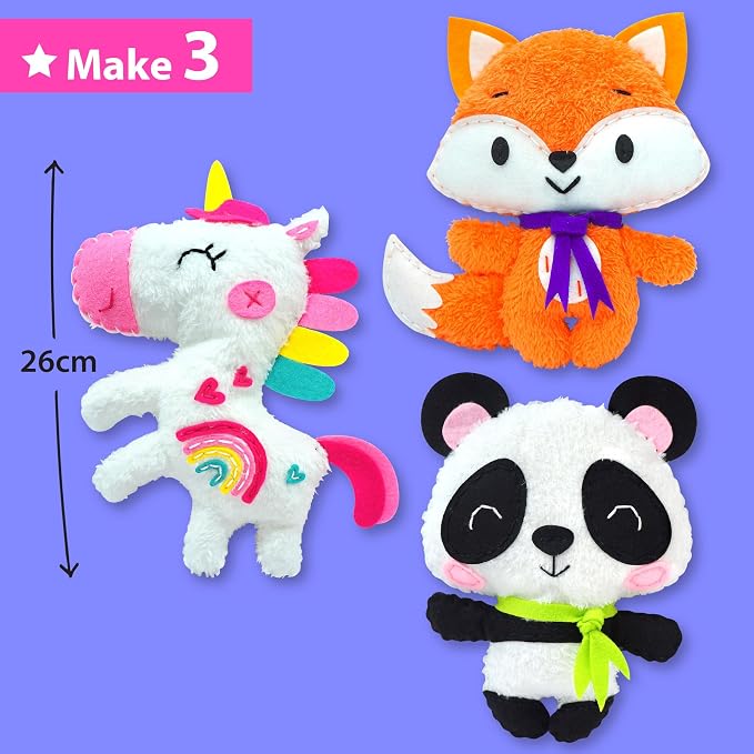 KRAFUN Unicorn, Panda & Fox Sewing Kit - Image 3