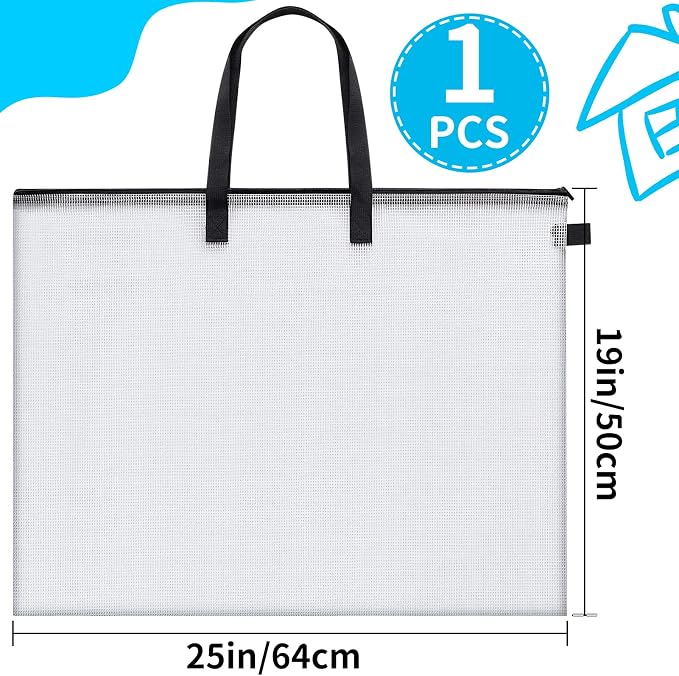 YOPCDJ 25x19 inches Art Portfolio Case, Storage Chart Art Portfolio Bag - Image 2