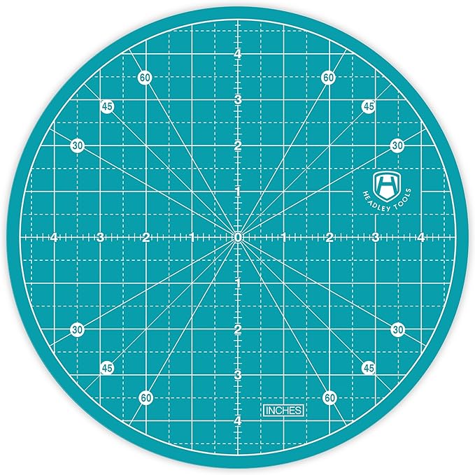 Headley Tools 10"x10" Round Rotating Cutting Mat, Self Healing Mat by HeadleyTools