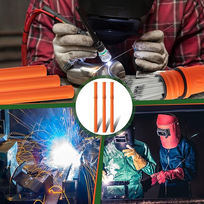 Tandefio 4 Pcs Welding Rod Storage Tube 40 Inch Tig Rod Storage Canisters Welding Electrode Holder Airproof Waterproof Container(Orange)