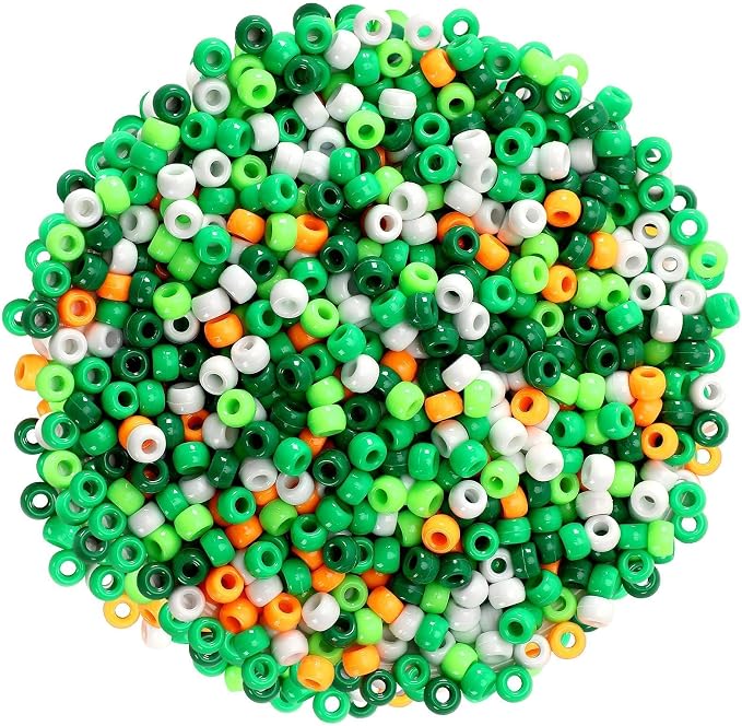 UPINS 1200Pcs St. Patrick's Day Pony Beads by UPINS