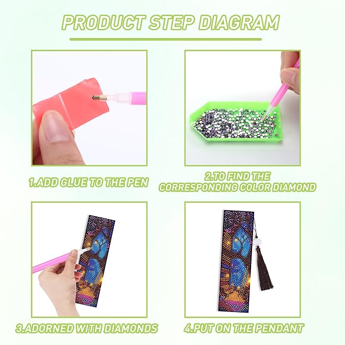 Dark Academia Diamond Art Bookmarks, DIY Crafts Book Marks - Image 5