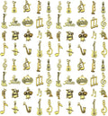 WOCRAFT 60pcs Antique Gold Music Bracelet Charms by WOCRAFT
