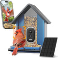 Smart Metal Bird Feeder with Camera, Light Blue | Squirrel Proof, 2.5K UHD AI by WLNYUGS