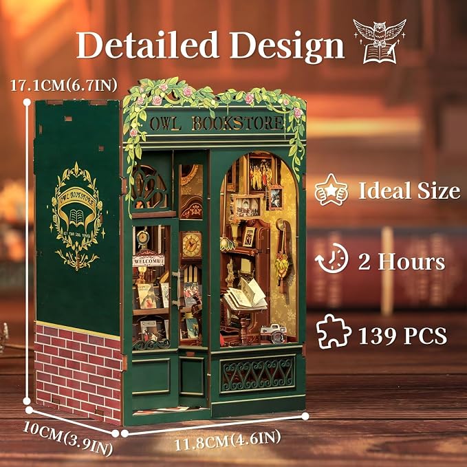 Fsolis Book Nook Kit Booknook Bookshop - Image 3