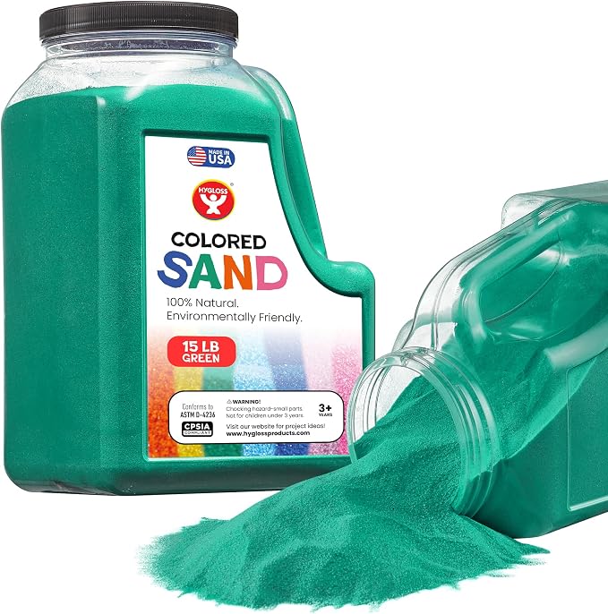 Hygloss Colored Sand for Crafts - 15 lb Bottle by HyglossProductsInc