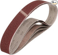 HARFINGTON 2 x 36 Inch Sanding Belts, 6 Pcs 60 Grits Aluminum Oxide Abrasive Belt Sander File Belt for Woodworking, Metal Polishing, Knife Sharpener