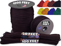 BORED? PARACORD! 550 lb Paracord - Ideal for Crafting, Camping, DIY Projects, Active & Military Outdoors - Strong Survival Rope - Tactical Parachute Cord Type III - Walnut 250 Feet