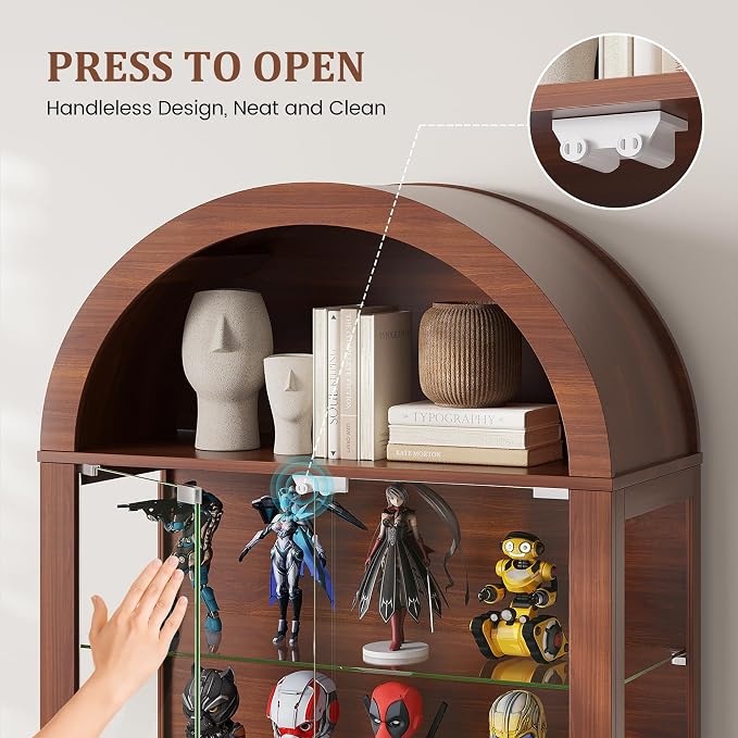 6-Tier Arched Glass Display Cabinet - Image 6