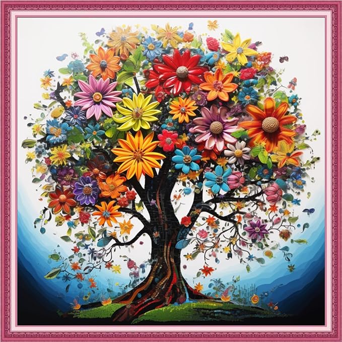 Joyhoor Cross Stitch Kits for Beginners Stamped Cross-Stitch Supplies by JoyhoorCrossStitchKits