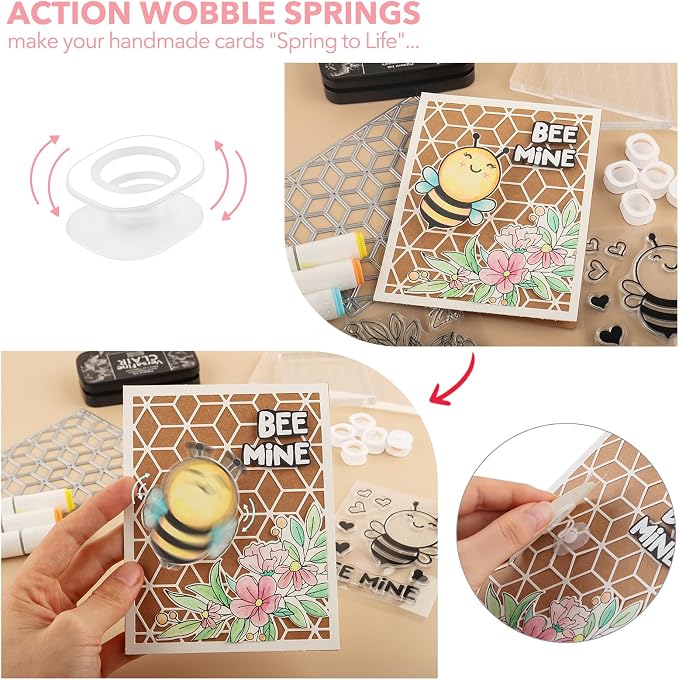 BAOFALI 90Pcs/Set Mini Action Wobbles, Self-Adhesive Springs, Small Wobblers - Image 3