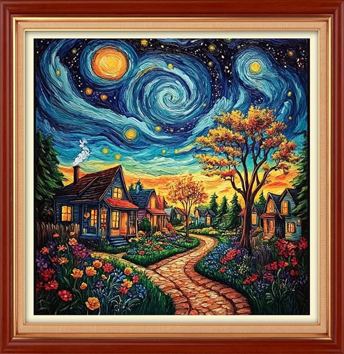 Foxhool Stamped Cross Stitch Kits, 11CT Printed Cross Stitch Pattern Full by FoxhoolBeginnersCrossStitchKits