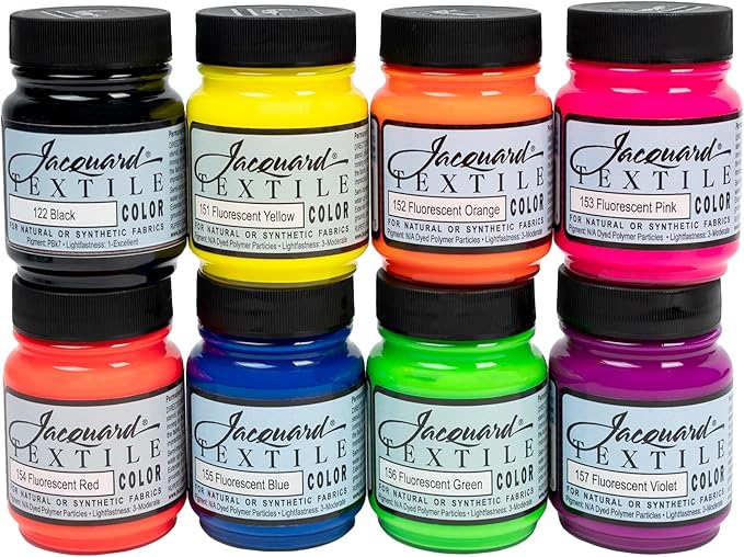 Jacquard Textile 8 Color Fluorescent Colors Set by Jacquard