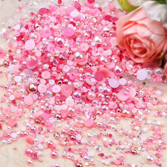 3900+ Pcs Rhinestones and Pearls Kit, 2-10mm Flatback Gems - Image 7